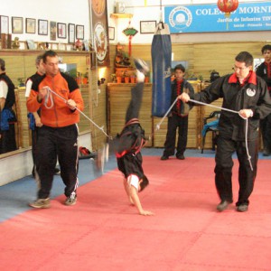 Practica de Wushu en nuestro gimnasio